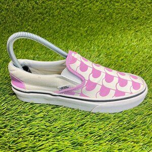 Vans US Open Of Surfing Womens Size 5.5 Pink White Walking Shoes Sneakers